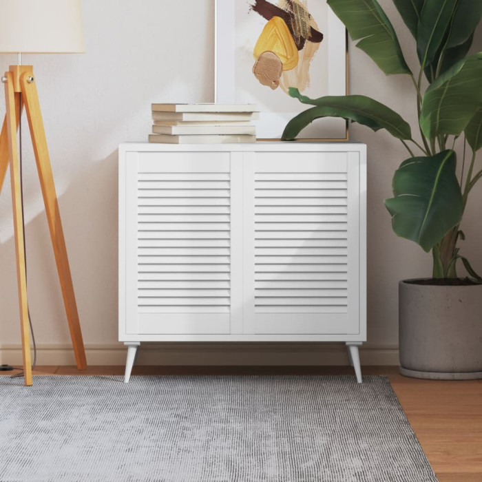 Vrata za omarico z letvicami 2 kosa bela 61,5x39,4 cm borovina